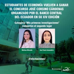 Estudiantes de Economía ganan por 5to año consecutivo el premio José Corsino Cárdenas del Banco Central